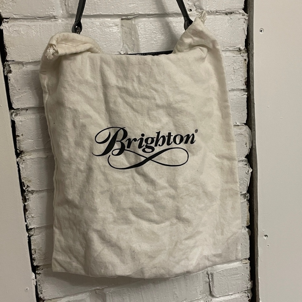Brighton Black Embossed Patent Leather Shoulder Bag - Picture 8 of 11